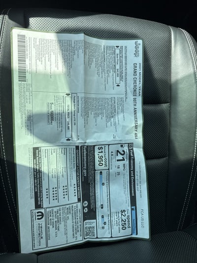 2021 Jeep Grand Cherokee 80th Anniversary Edition