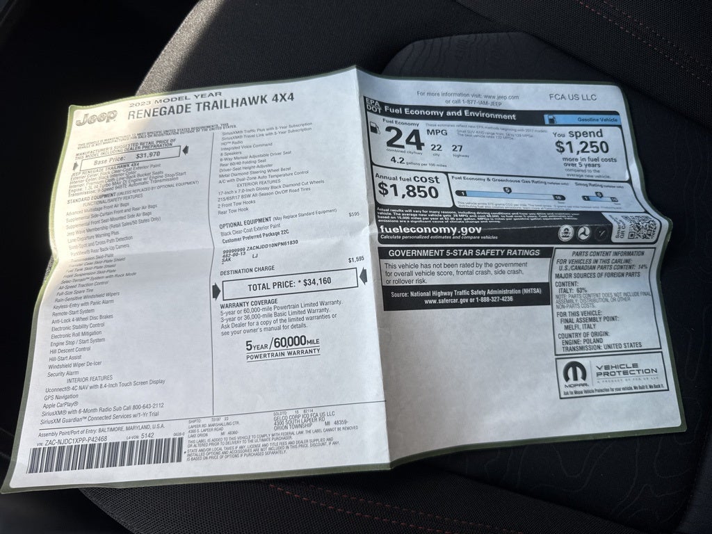 2023 Jeep Renegade Trailhawk