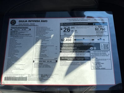 2025 Alfa Romeo Giulia Intensa AWD