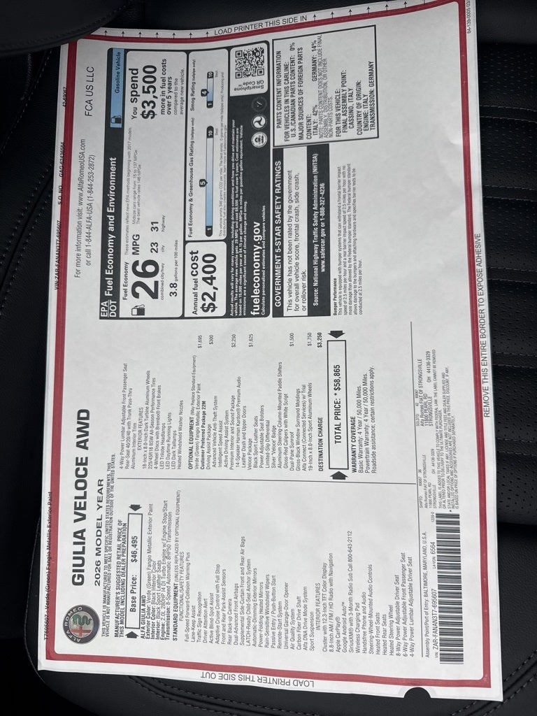 2026 Alfa Romeo Giulia Base