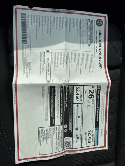 2025 Alfa Romeo Giulia Intensa AWD