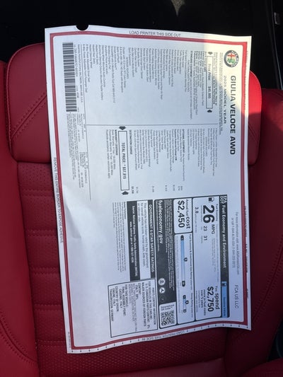 2025 Alfa Romeo Giulia Veloce AWD