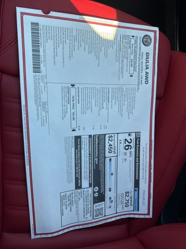 2025 Alfa Romeo Giulia AWD