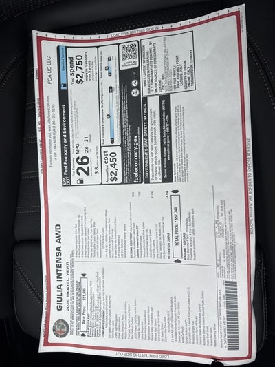 2025 Alfa Romeo Giulia Intensa AWD