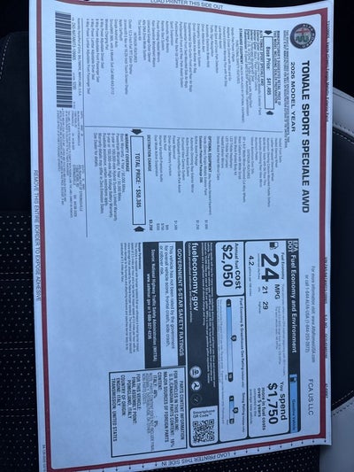 2026 Alfa Romeo Tonale Sport Speciale AWD