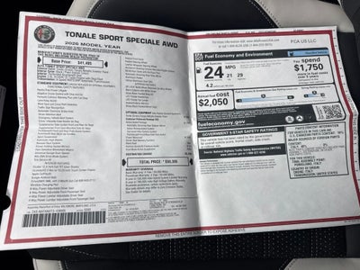2026 Alfa Romeo Tonale Sport Speciale AWD