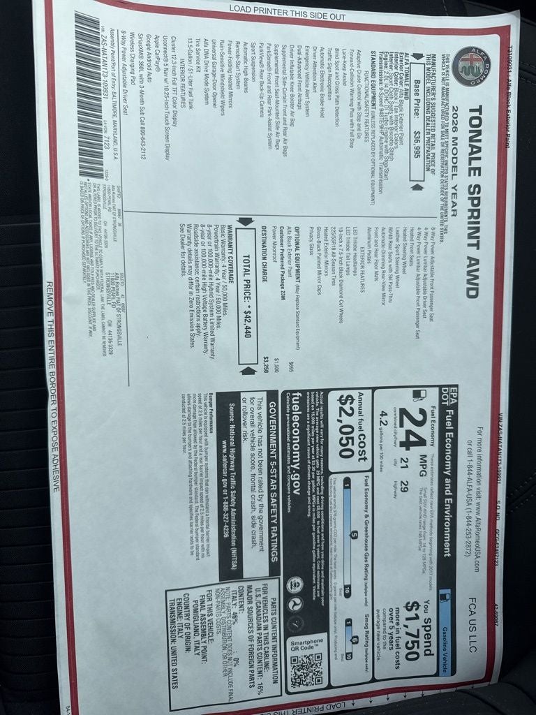 2026 Alfa Romeo Tonale Base