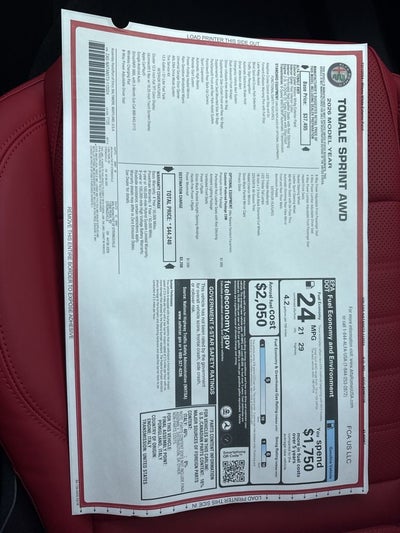 2026 Alfa Romeo Tonale Sprint AWD