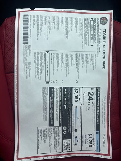 2026 Alfa Romeo Tonale Veloce AWD