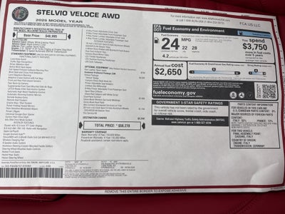 2025 Alfa Romeo Stelvio Veloce AWD