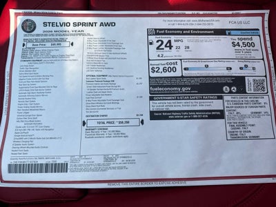 2026 Alfa Romeo Stelvio Sprint AWD