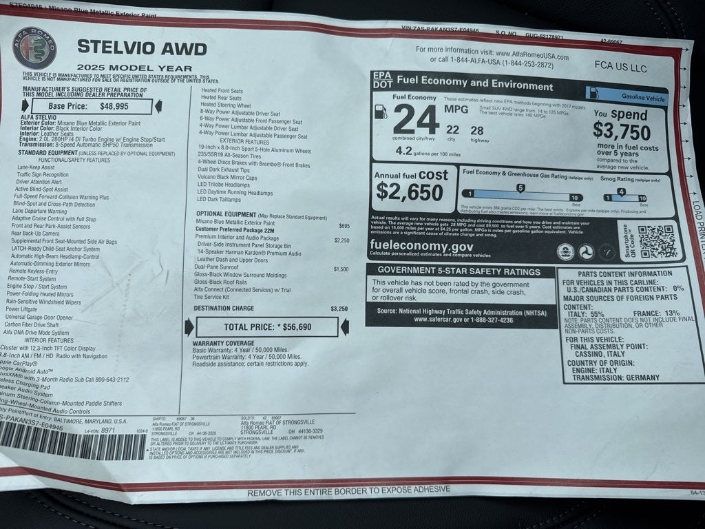 2025 Alfa Romeo Stelvio AWD