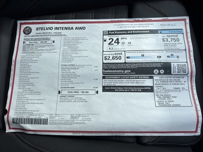 2025 Alfa Romeo Stelvio Intensa AWD