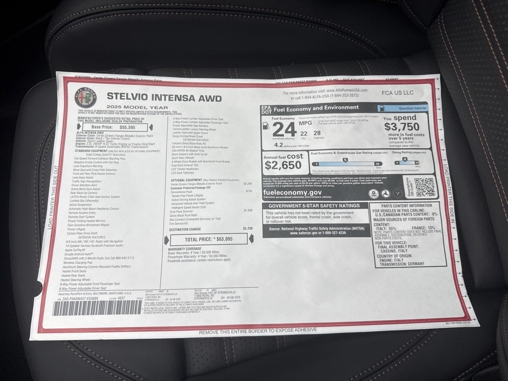 2025 Alfa Romeo Stelvio Intensa AWD