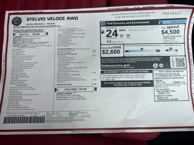 2026 Alfa Romeo Stelvio Sprint AWD