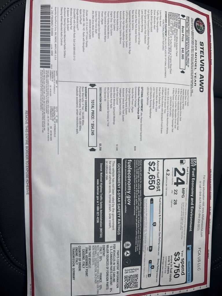 2025 Alfa Romeo Stelvio AWD