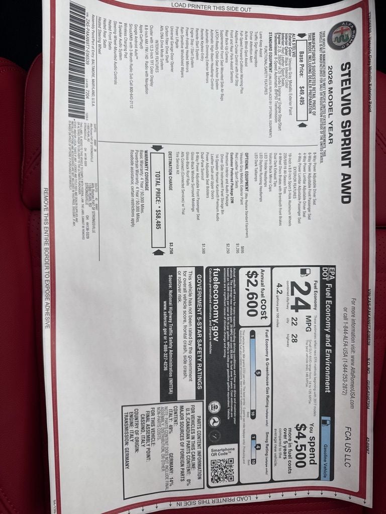 2026 Alfa Romeo Stelvio AWD