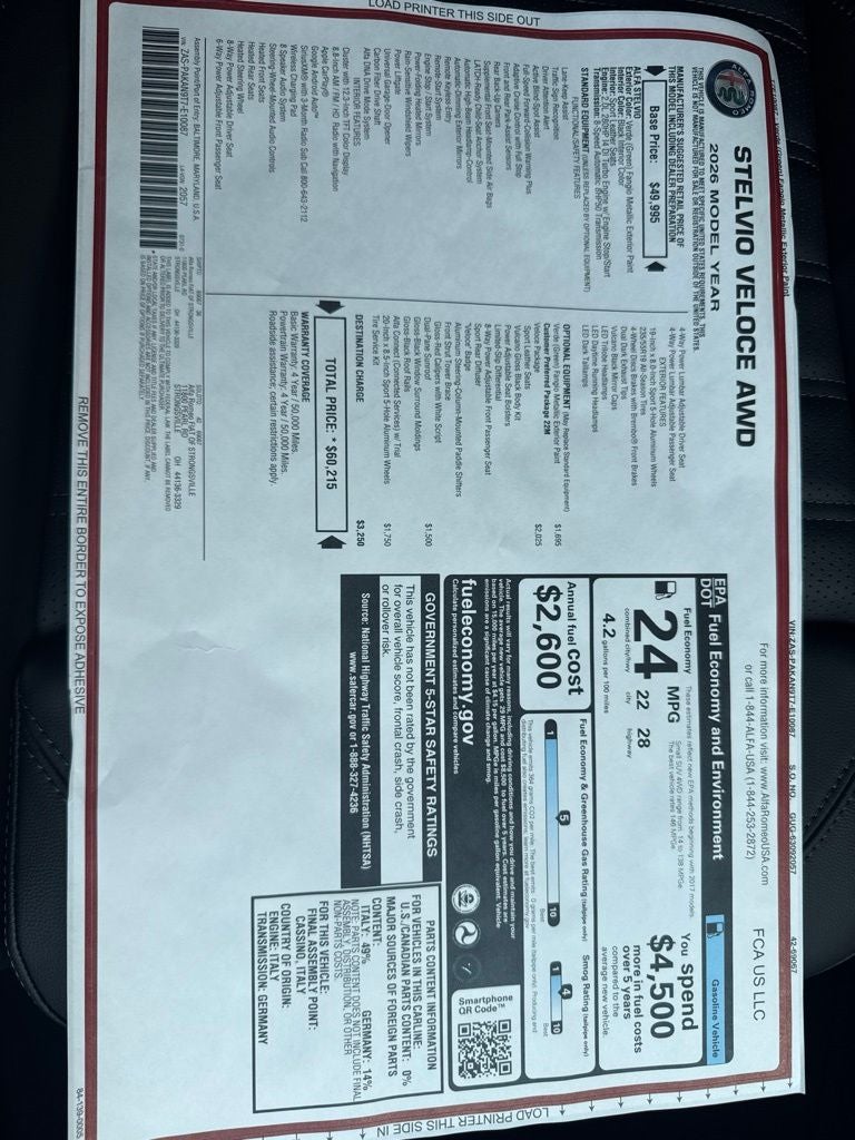 2026 Alfa Romeo Stelvio Base AWD