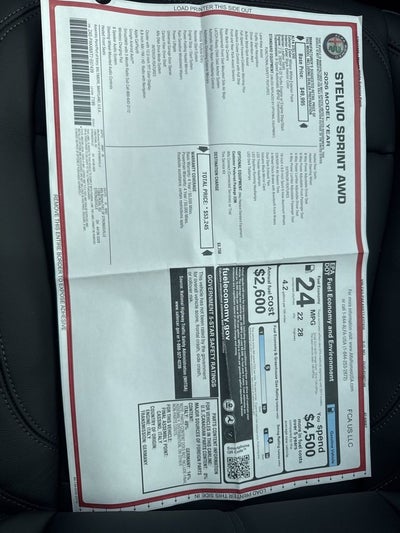 2026 Alfa Romeo Stelvio Sprint AWD