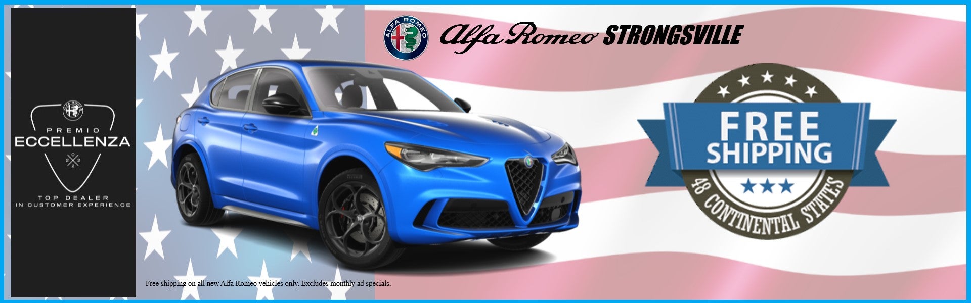 Free National Shipping on All New Alfa Romeo Vehicles